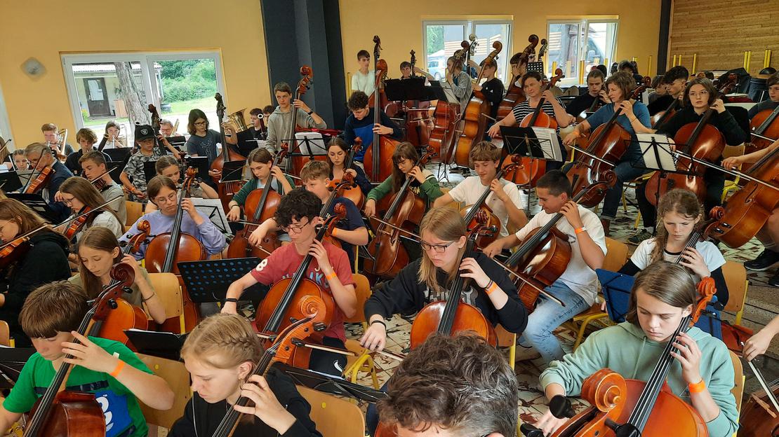 Celloschüler der Eichsfelder Musikschule im Projektorchester